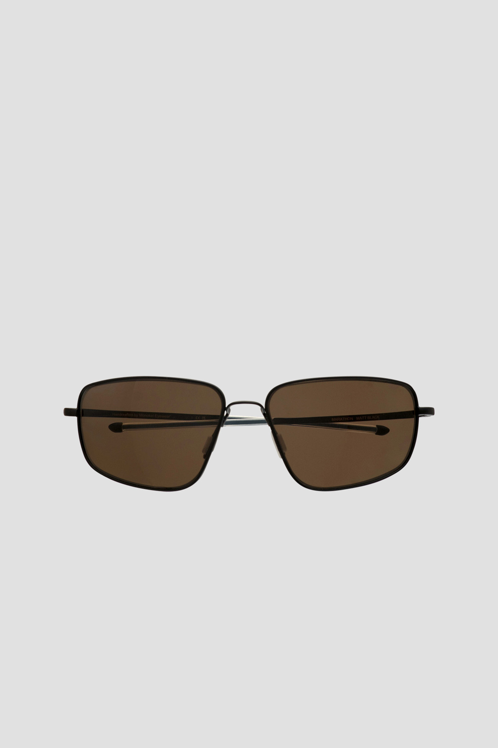 Monokel Eyewear Marathon matt Black - brown solid polarized lens