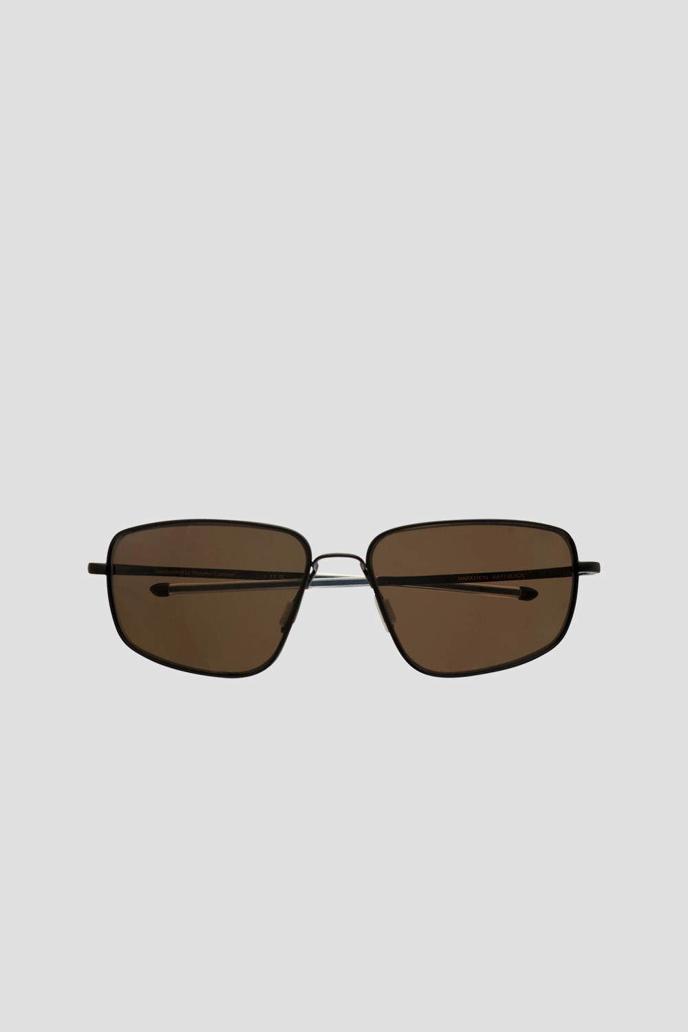 Marathon matt Black - brown solid polarized lens – Monokel Eyewear