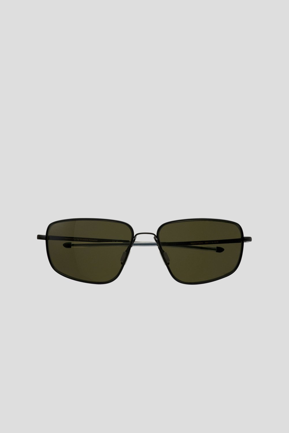 Monokel Eyewear Marathon matt Black - green solid polarized lens