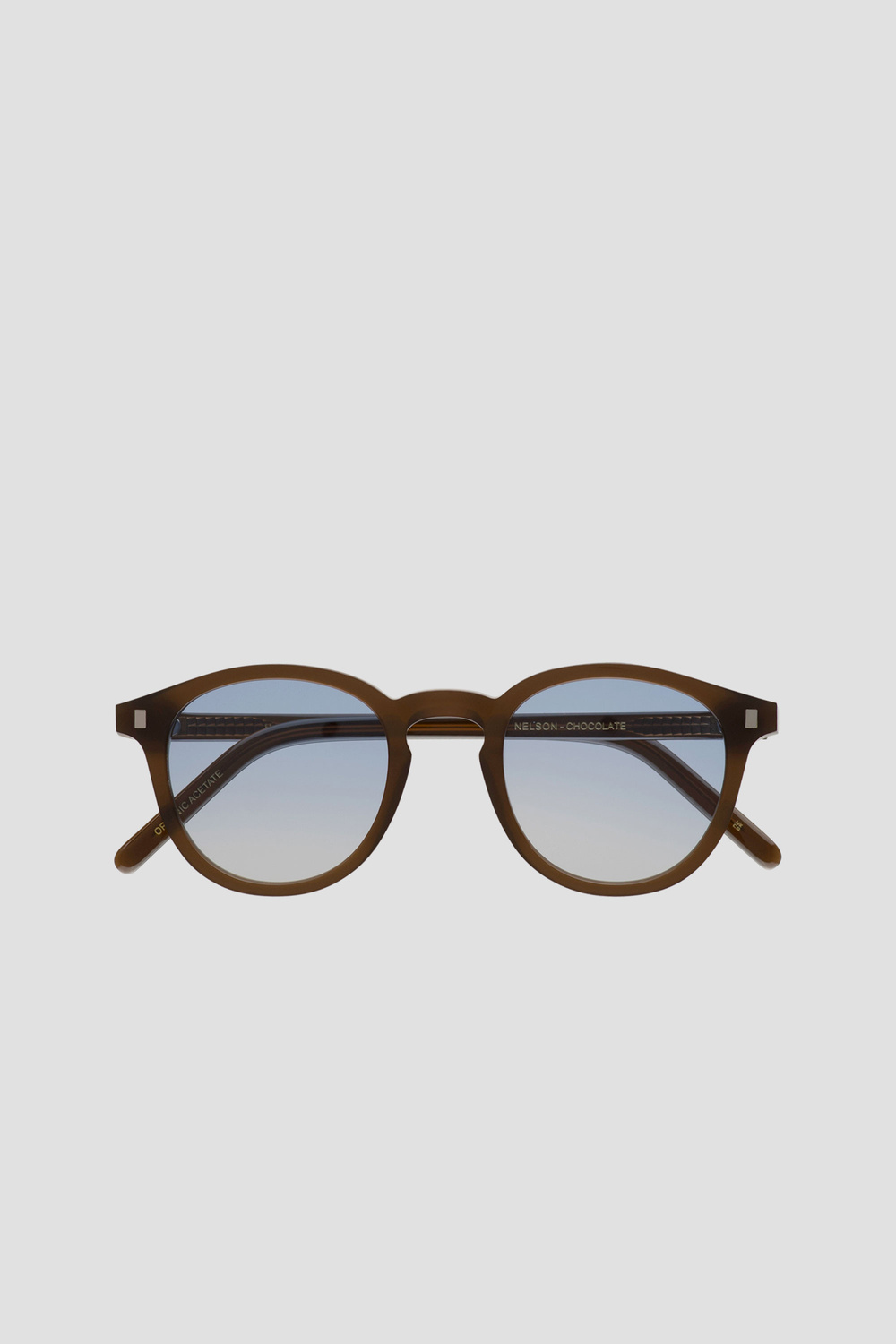 Monokel Eyewear Nelson Chocolate - blue gradient lens