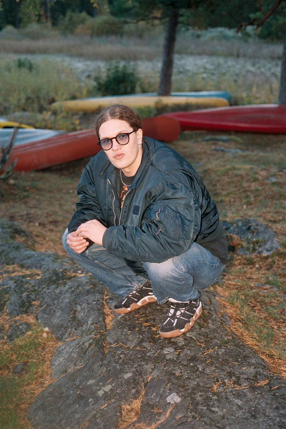 Monokel Eyewear Nelson Chocolate - blue gradient lens