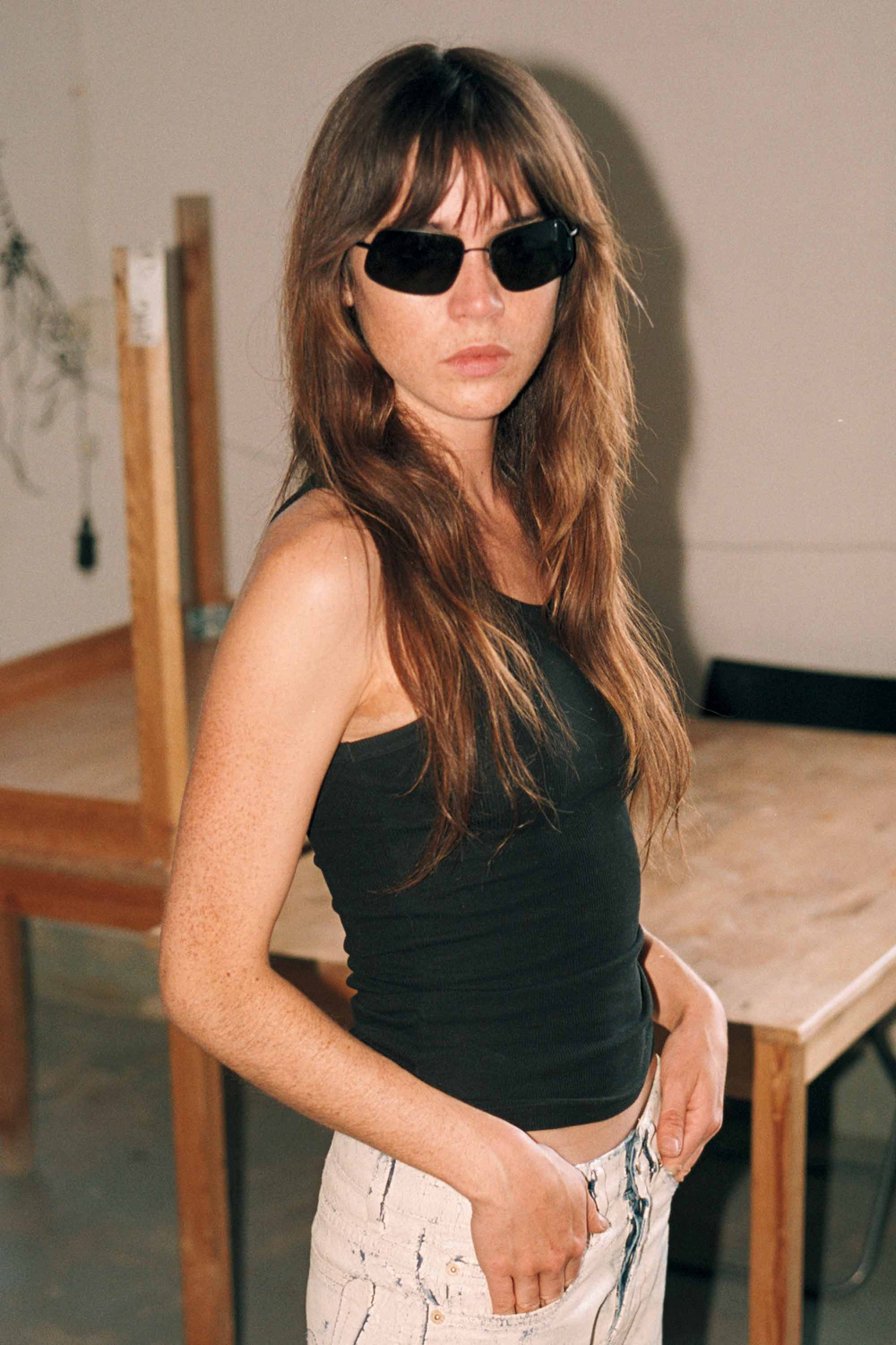 Monokel Eyewear Wave matt Black - green solid polarized lens