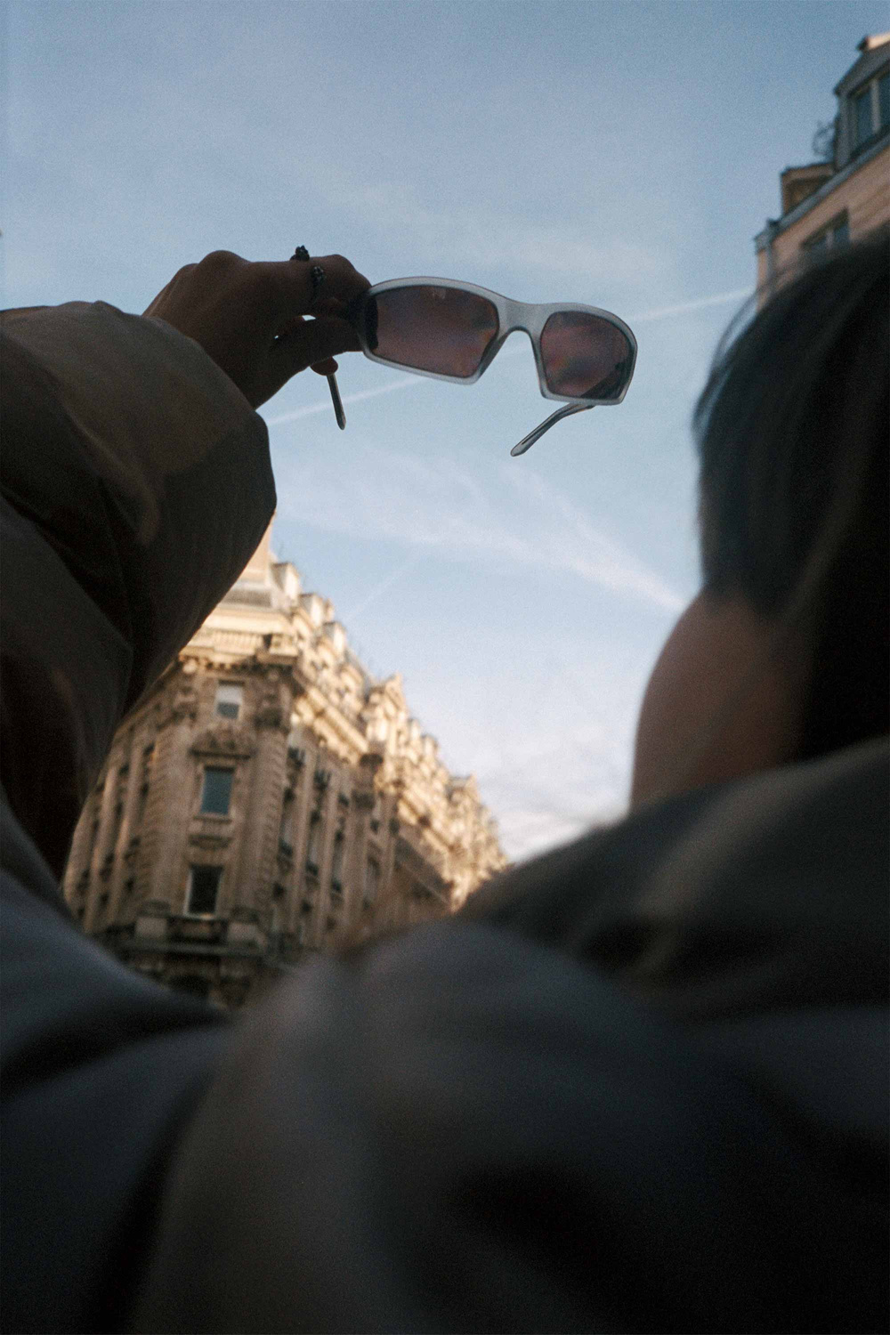 Monokel Eyewear Raven matt Grey - rose solid polarized lens