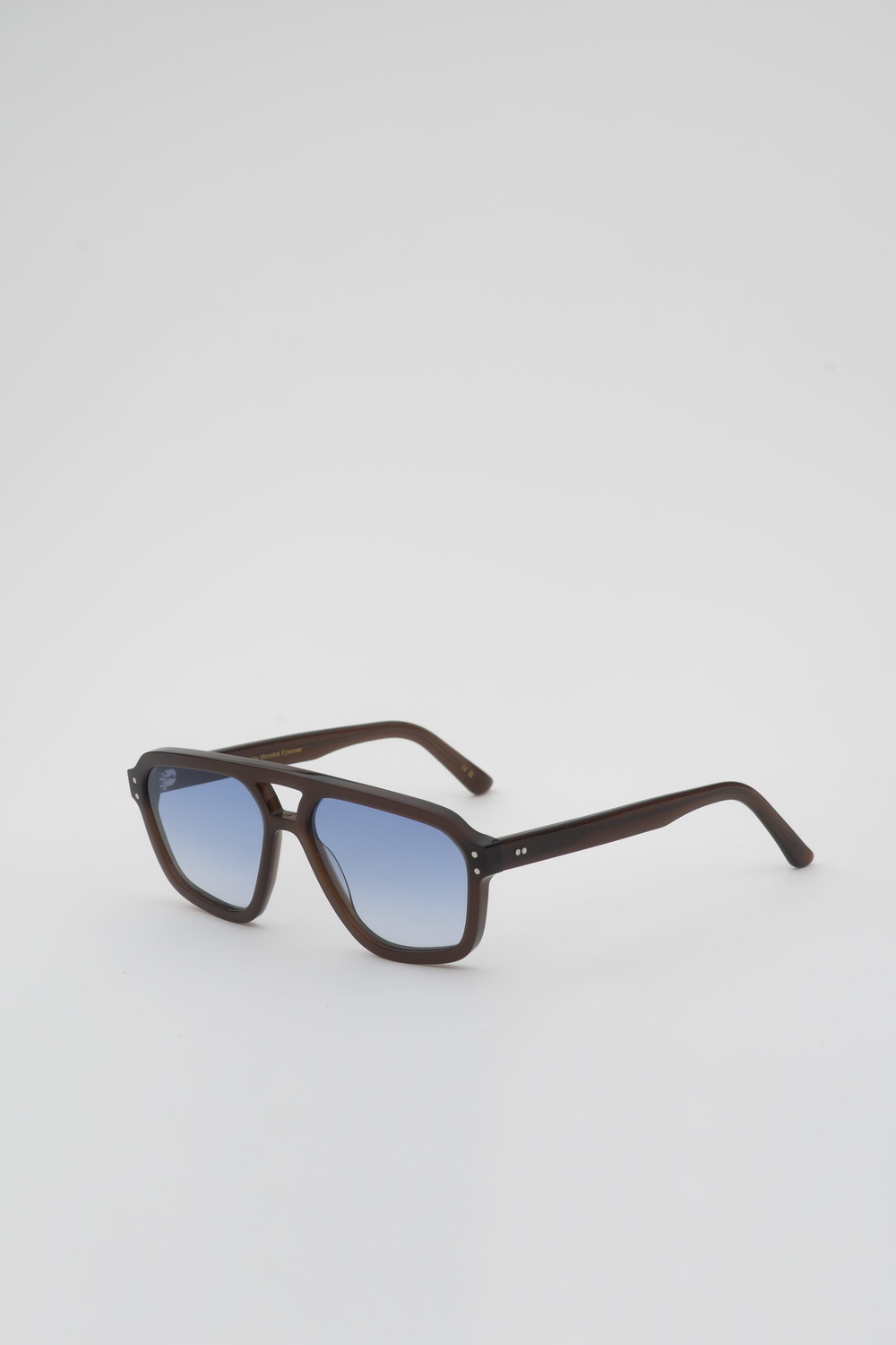 Monokel Eyewear Jet Chocolate - blue gradient lens