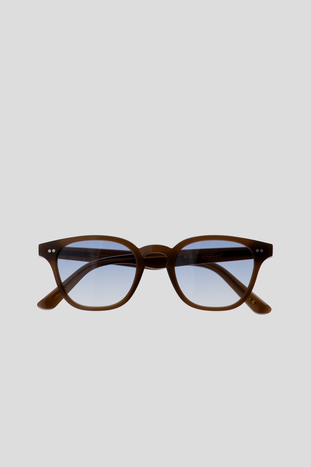 Monokel Eyewear River Chocolate - blue gradient lens